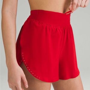 Lululemon Fast & Free 3" High Rise Short Dark Red 4